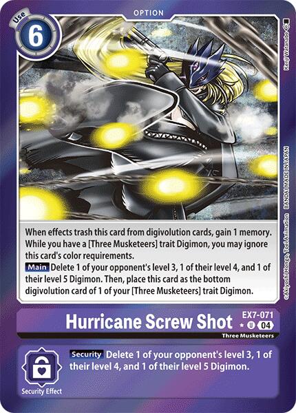 Hurricane Screw Shot [EX7-071] (Foil) [Digimon LIBERATOR] | Event Horizon Hobbies CA