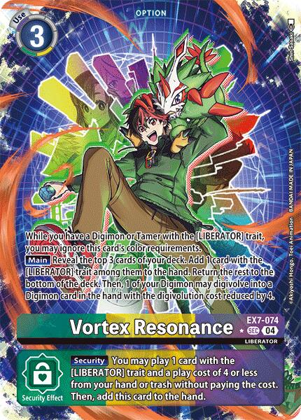 Vortex Resonance [EX7-074] (Alternate Art) [Digimon LIBERATOR] | Event Horizon Hobbies CA