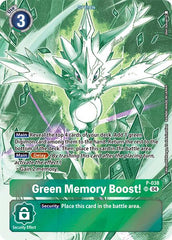 Green Memory Boost! [P-038] (Starter Deck 18 Exclusive) [Starter Deck: Guardian Vortex Promos] | Event Horizon Hobbies CA