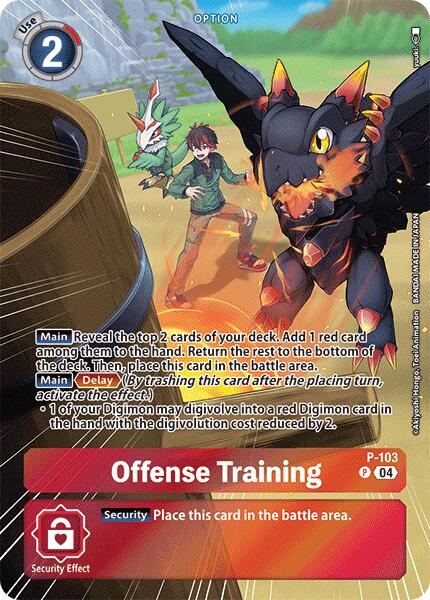 Offense Training [P-103] (Starter Deck 18 Exclusive) [Starter Deck: Guardian Vortex Promos] | Event Horizon Hobbies CA