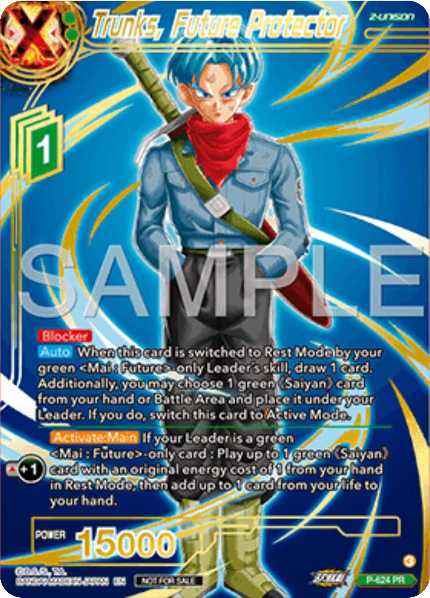 Trunks, Future Protector (Gold Stamped) (P-424) [Promotion Cards] | Event Horizon Hobbies CA