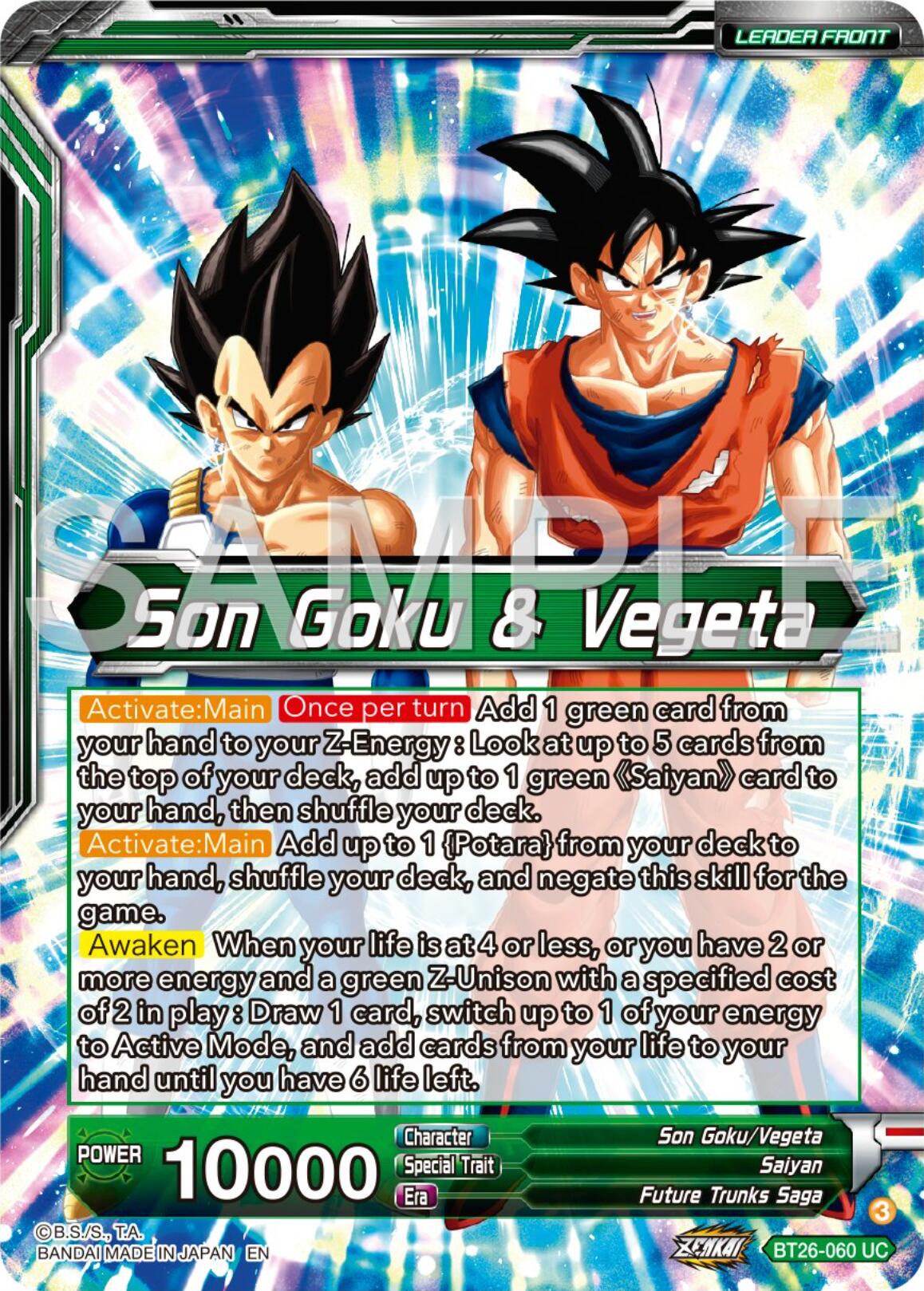 Son Goku & Vegeta // Vegito, Prodigious Fusion (BT26-060) [Ultimate Advent] | Event Horizon Hobbies CA