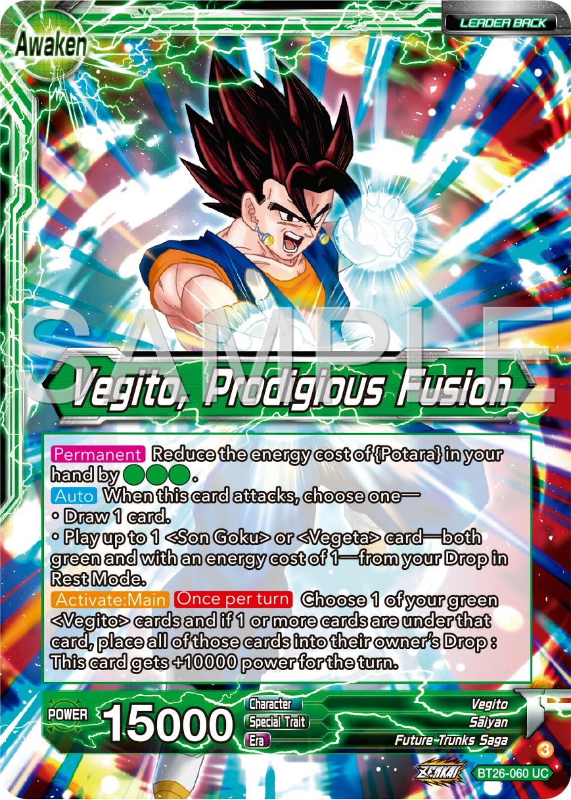 Son Goku & Vegeta // Vegito, Prodigious Fusion (BT26-060) [Ultimate Advent] | Event Horizon Hobbies CA