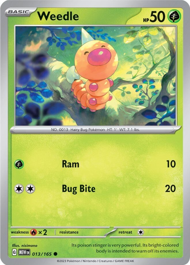 Weedle (013/165) [Scarlet & Violet: 151] | Event Horizon Hobbies CA