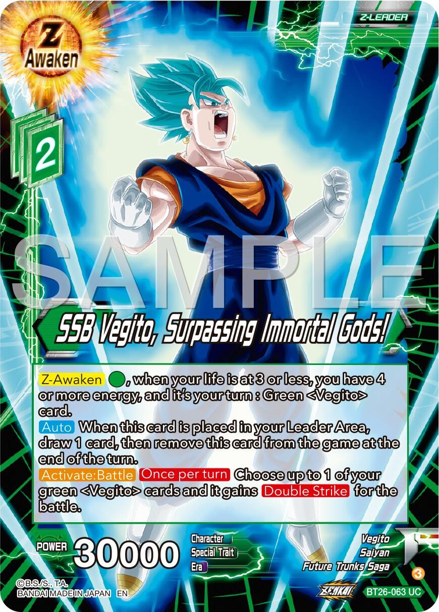 SSB Vegito, Surpassing Immortal Gods! (BT26-063) [Ultimate Advent] | Event Horizon Hobbies CA