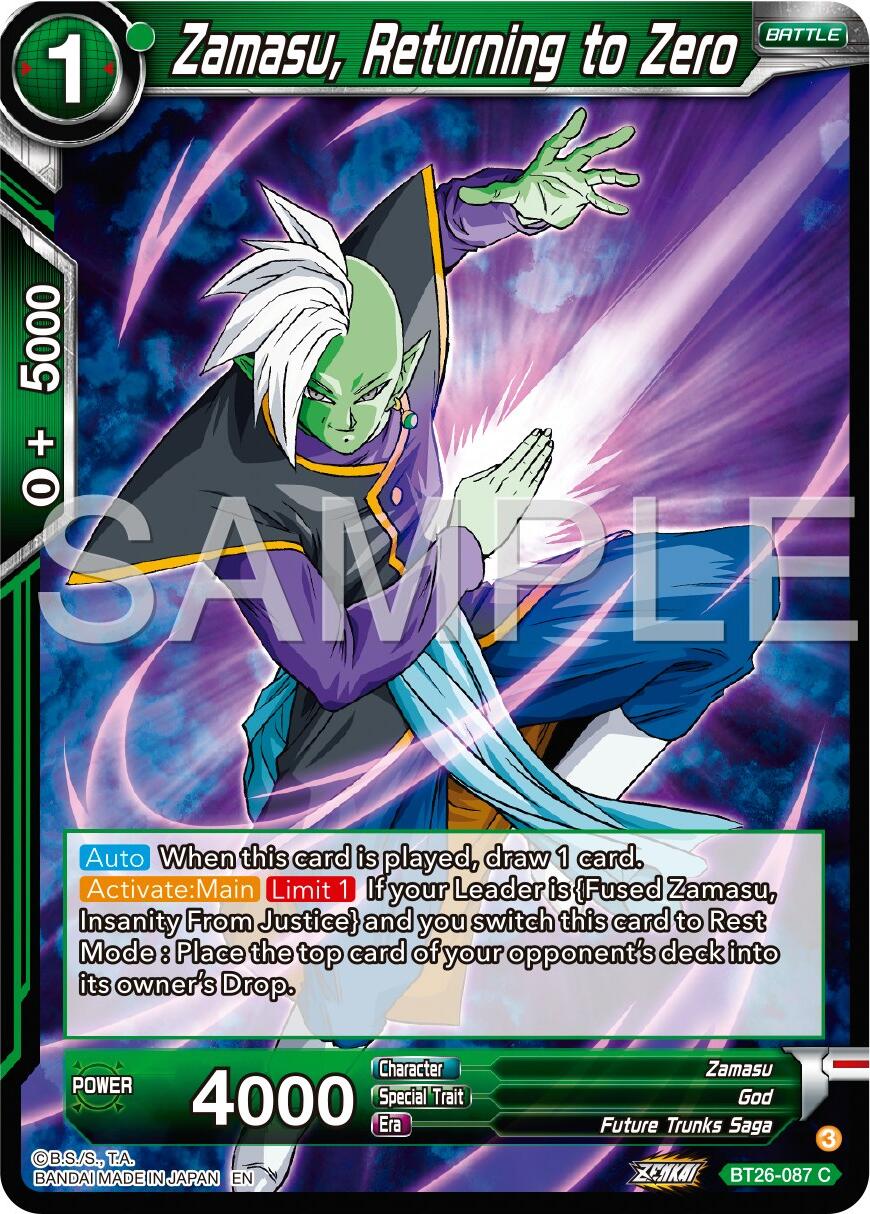 Zamasu, Returning to Zero (BT26-087) [Ultimate Advent] | Event Horizon Hobbies CA