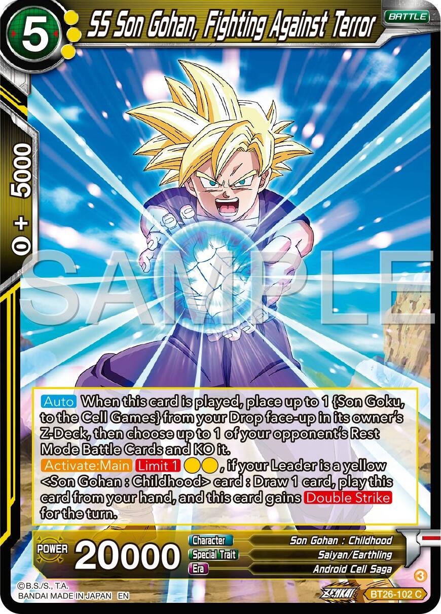 SS Son Gohan, Fighting Against Terror (BT26-102) [Ultimate Advent] | Event Horizon Hobbies CA