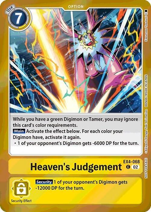 Heaven's Judgement [EX4-068] (Event Pack 7) [Alternative Being Booster] | Event Horizon Hobbies CA