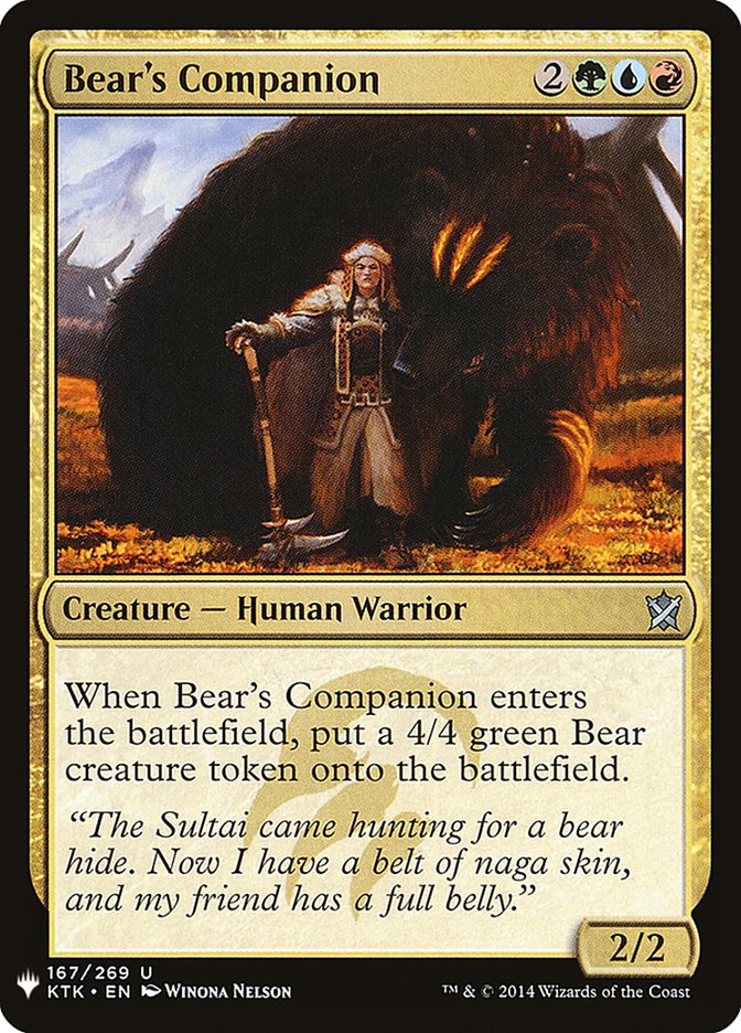 Bear's Companion [Mystery Booster] | Event Horizon Hobbies CA