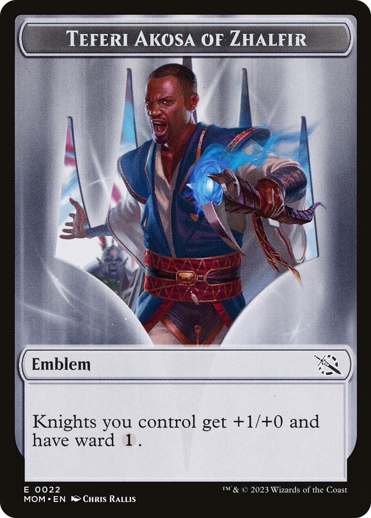 Treasure (20) // Teferi Akosa of Zhalfir Emblem Double-Sided Token [March of the Machine Tokens] | Event Horizon Hobbies CA