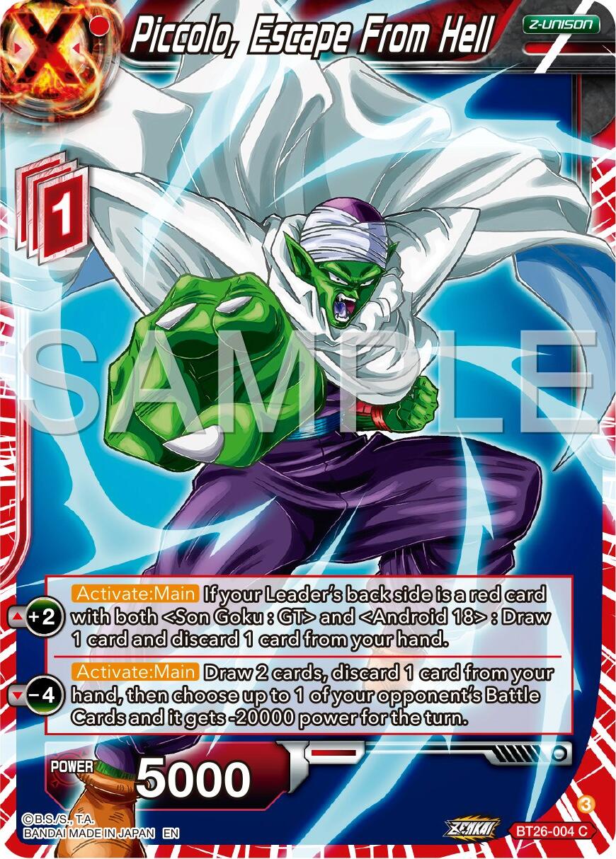 Piccolo, Escape From Hell (BT26-004) [Ultimate Advent] | Event Horizon Hobbies CA