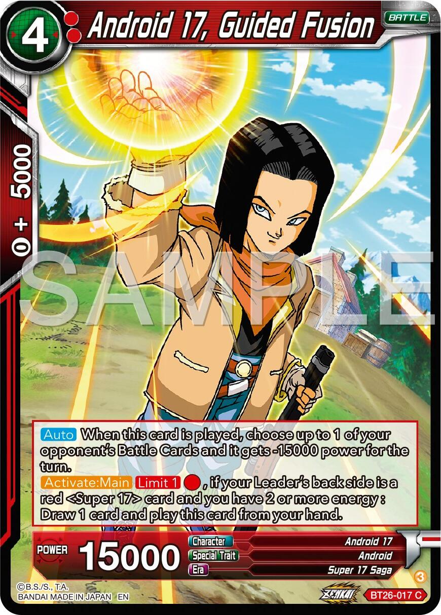 Android 17, Guided Fusion (BT26-017) [Ultimate Advent] | Event Horizon Hobbies CA