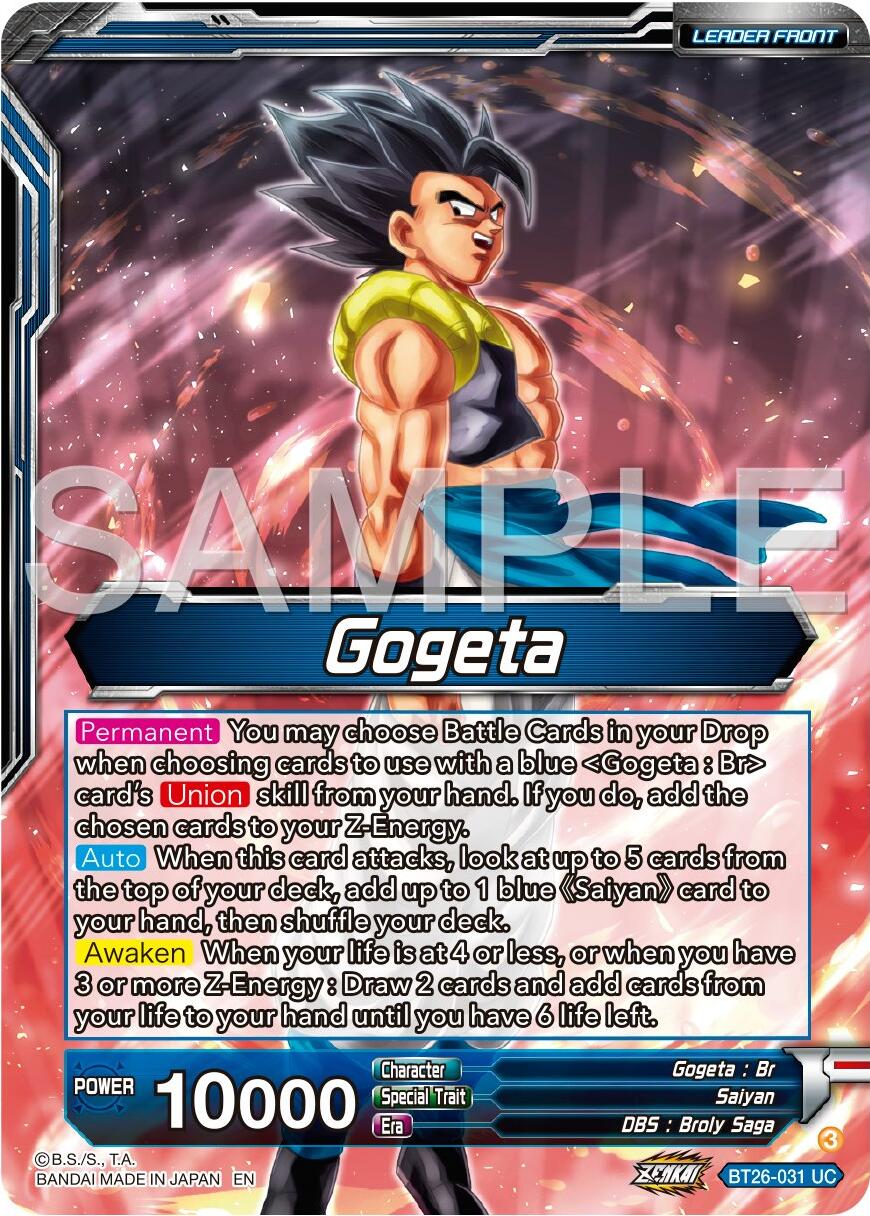 Gogeta // SSB Gogeta, Mighty Fusion Warrior (BT26-031) [Ultimate Advent] | Event Horizon Hobbies CA