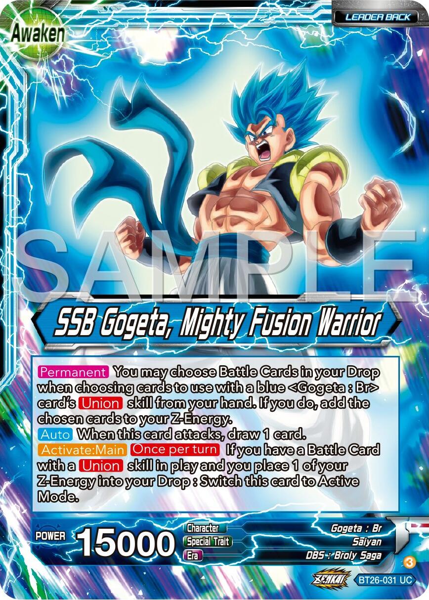 Gogeta // SSB Gogeta, Mighty Fusion Warrior (BT26-031) [Ultimate Advent] | Event Horizon Hobbies CA