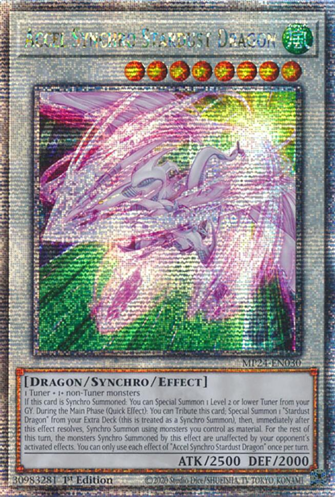 Accel Synchro Stardust Dragon [MP24-EN030] Quarter Century Secret Rare | Event Horizon Hobbies CA