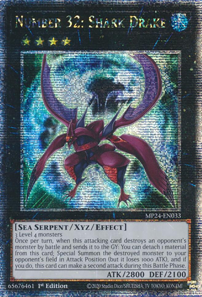 Number 32: Shark Drake [MP24-EN033] Quarter Century Secret Rare | Event Horizon Hobbies CA