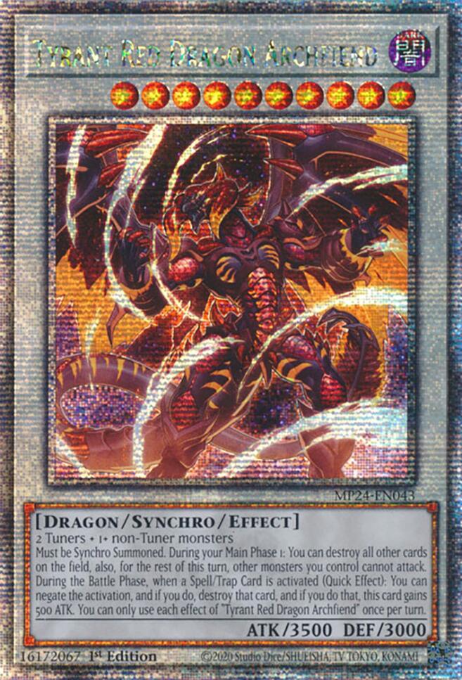 Tyrant Red Dragon Archfiend [MP24-EN043] Quarter Century Secret Rare | Event Horizon Hobbies CA