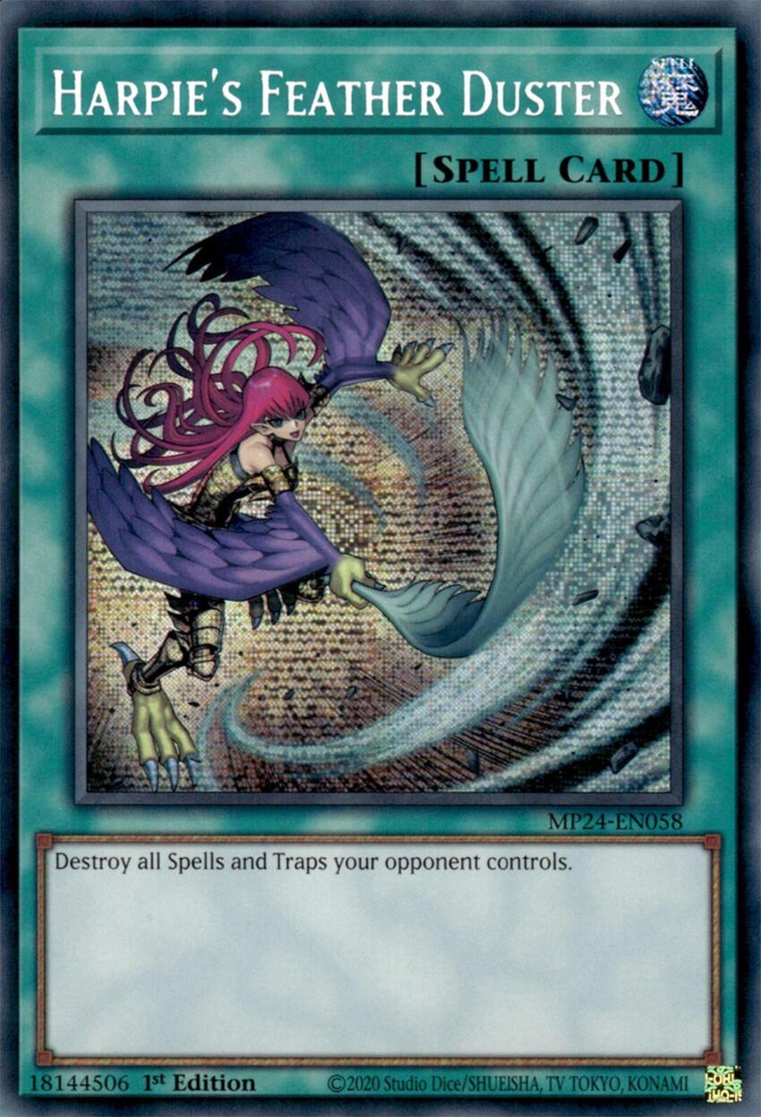 Harpie's Feather Duster (Alternate Art) [MP24-EN058] Prismatic Secret Rare | Event Horizon Hobbies CA