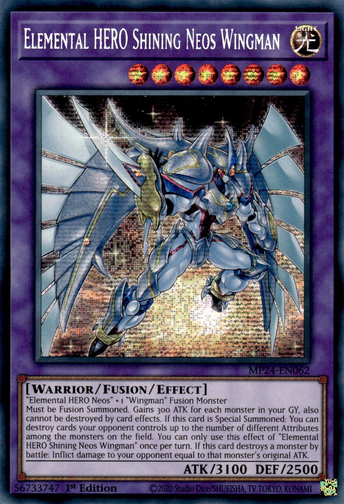 Elemental HERO Shining Neos Wingman [MP24-EN062] Prismatic Secret Rare | Event Horizon Hobbies CA