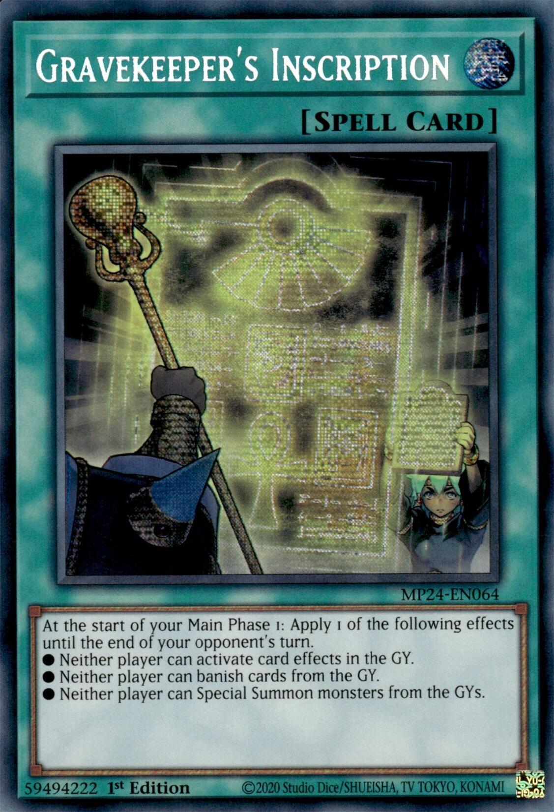 Gravekeeper's Inscription [MP24-EN064] Prismatic Secret Rare | Event Horizon Hobbies CA