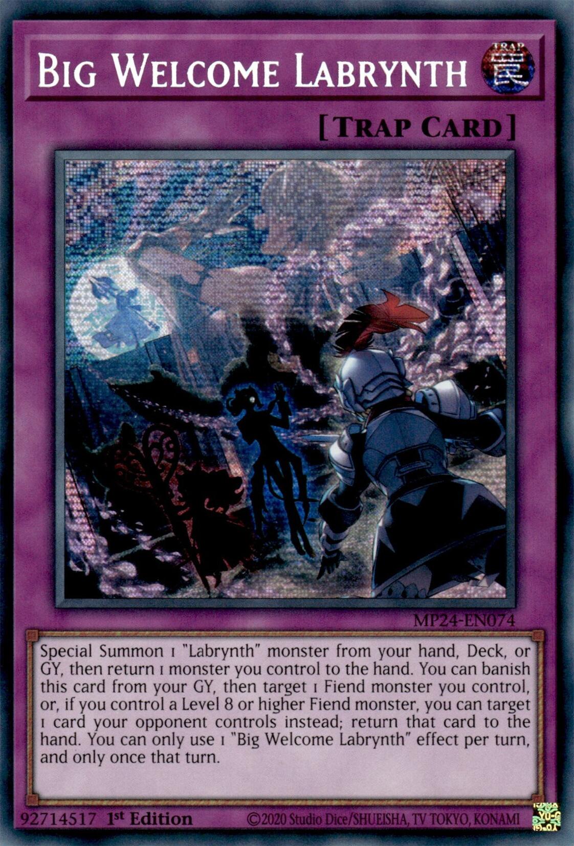 Big Welcome Labrynth [MP24-EN074] Prismatic Secret Rare | Event Horizon Hobbies CA