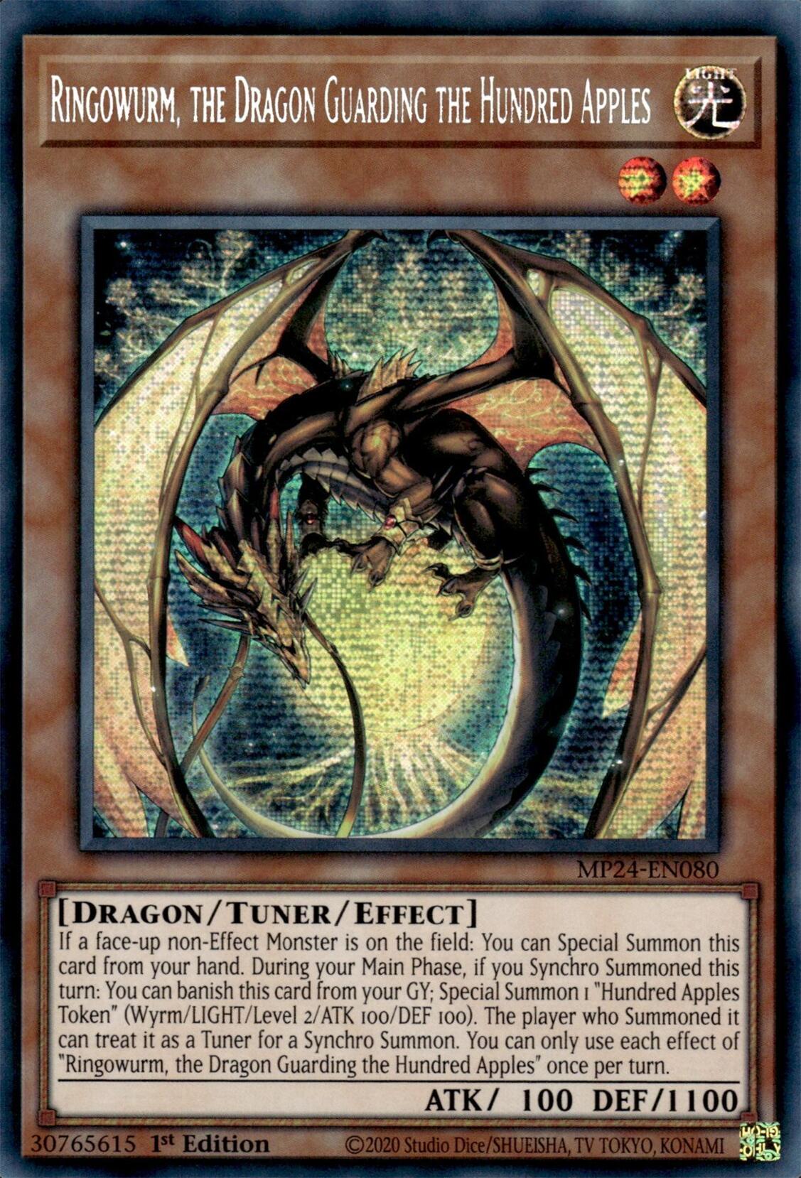 Ringowurm, the Dragon Guarding the Hundred Apples [MP24-EN080] Prismatic Secret Rare | Event Horizon Hobbies CA