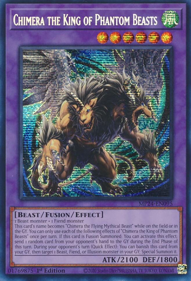 Chimera the King of Phantom Beasts [MP24-EN095] Prismatic Secret Rare | Event Horizon Hobbies CA