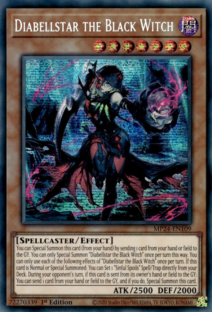 Diabellstar the Black Witch [MP24-EN109] Prismatic Secret Rare | Event Horizon Hobbies CA