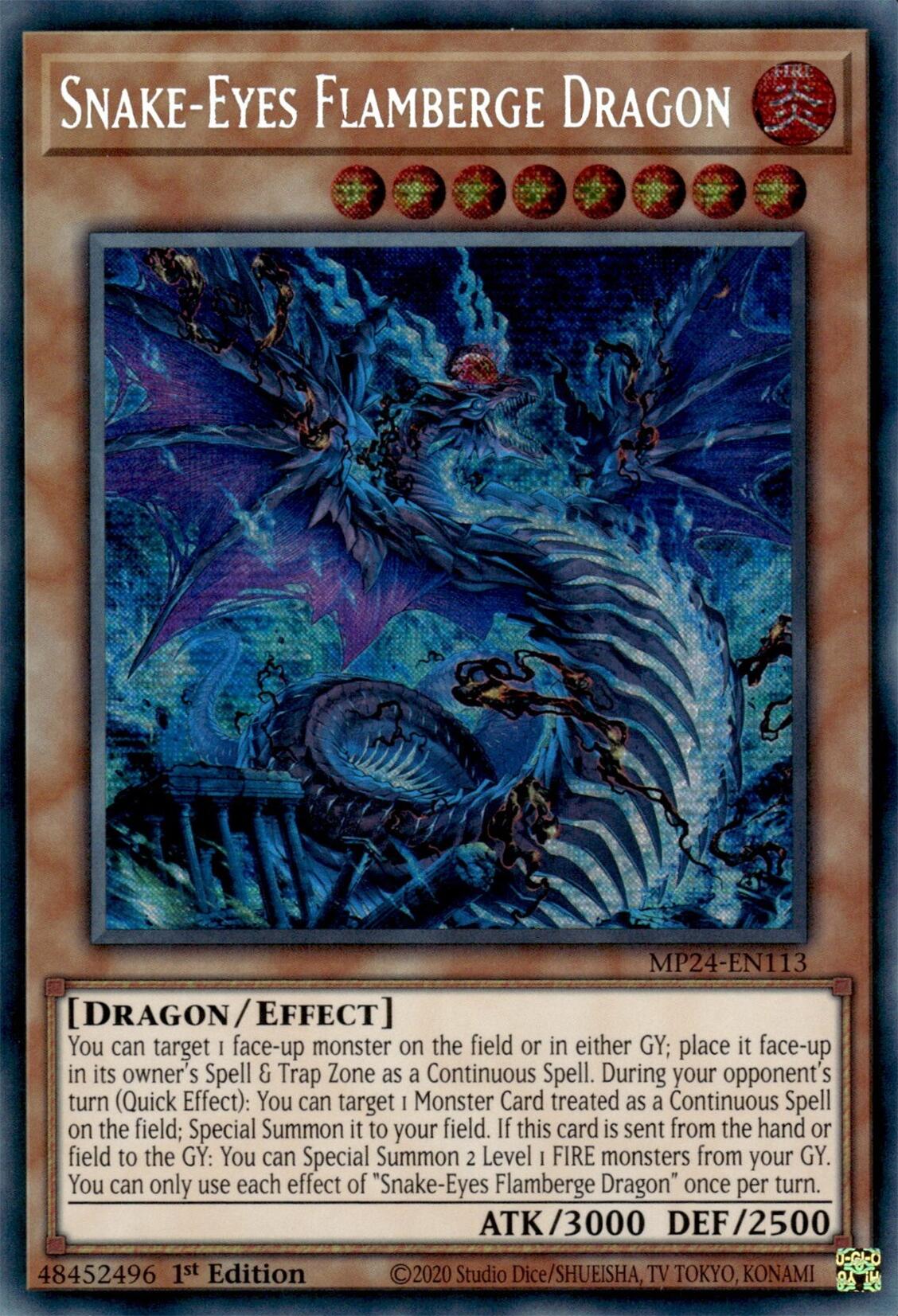 Snake-Eyes Flamberge Dragon [MP24-EN113] Prismatic Secret Rare | Event Horizon Hobbies CA