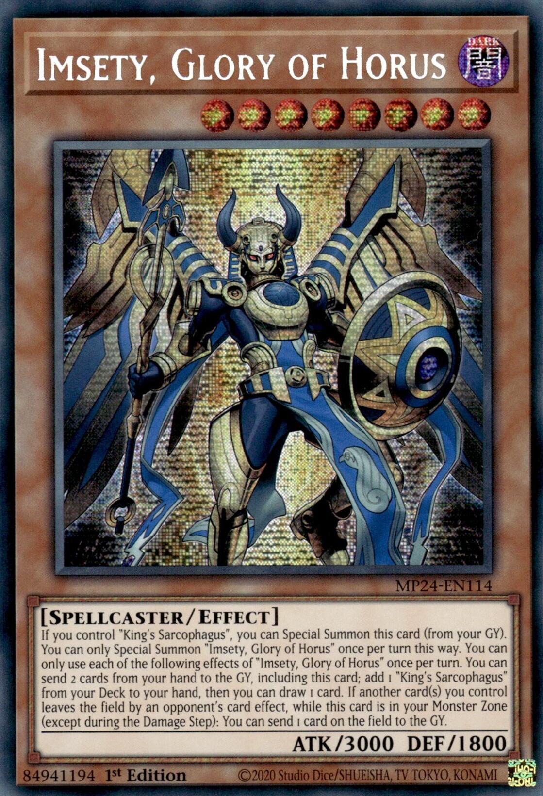 Imsety, Glory of Horus [MP24-EN114] Prismatic Secret Rare | Event Horizon Hobbies CA