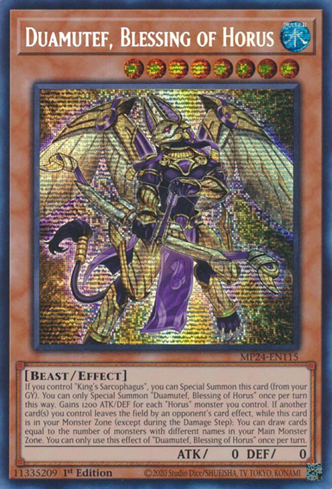 Duamutef, Blessing of Horus [MP24-EN115] Prismatic Secret Rare | Event Horizon Hobbies CA