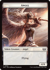 Angel // Glimmer Double-Sided Token [Duskmourn: House of Horror Commander Tokens] | Event Horizon Hobbies CA