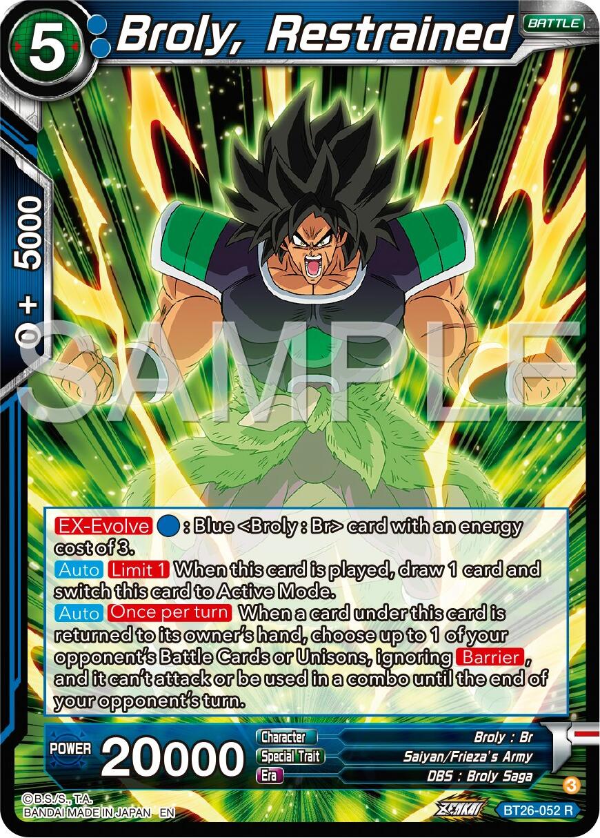 Broly, Restrained (BT26-052) [Ultimate Advent] | Event Horizon Hobbies CA