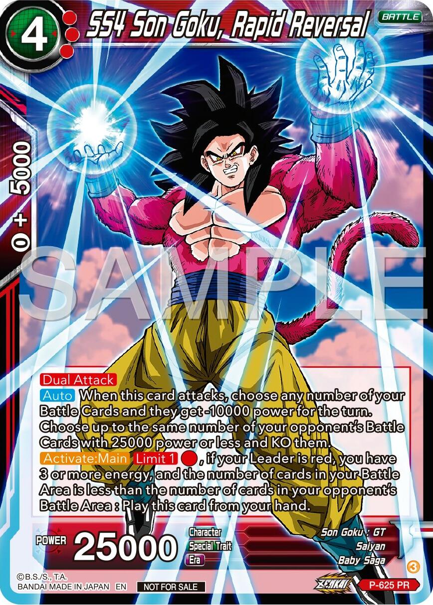 SS4 Son Goku, Rapid Reversal (Zenkai Series Tournament Pack Vol.9) (P-625) [Promotion Cards] | Event Horizon Hobbies CA