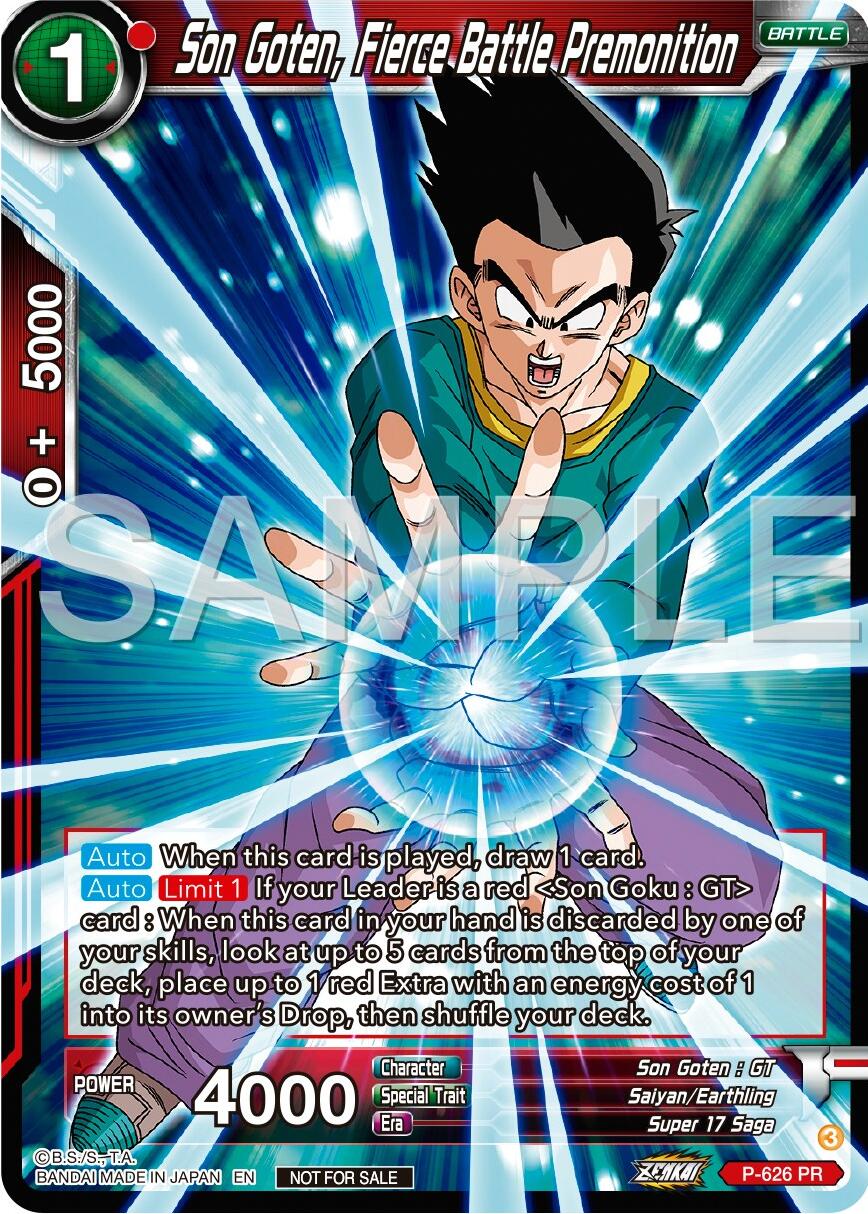 Son Goten, Fierce Battle Premonition (Zenkai Series Tournament Pack Vol.9) (P-626) [Promotion Cards] | Event Horizon Hobbies CA