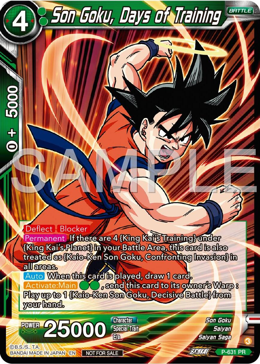 Son Goku, Days of Training (Zenkai Series Tournament Pack Vol.9) (P-631) [Promotion Cards] | Event Horizon Hobbies CA