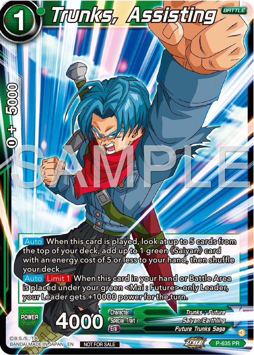 Trunks, Assisting (Zenkai Series Tournament Pack Vol.9) (P-635) [Promotion Cards] | Event Horizon Hobbies CA