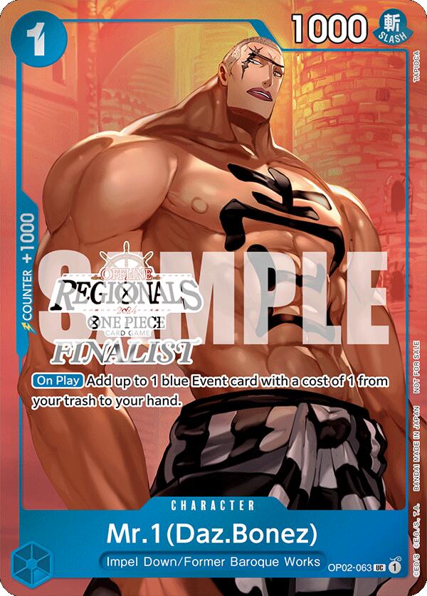 Mr.1 (Daz.Bonez) (Offline Regional 2024 Vol. 3) [Finalist] [One Piece Promotion Cards] | Event Horizon Hobbies CA