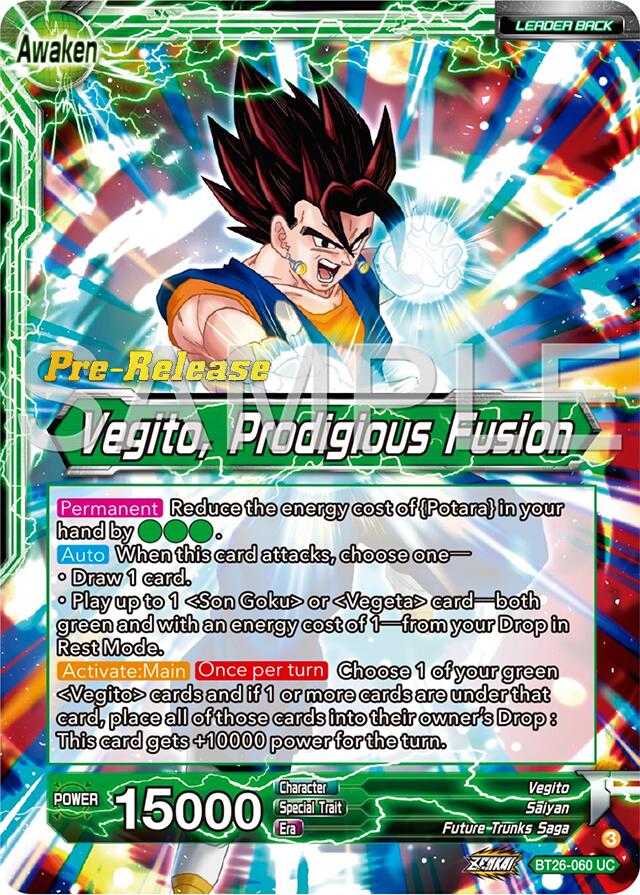 Son Goku & Vegeta // Vegito, Prodigious Fusion (BT26-060) [Ultimate Advent Prerelease Promos] | Event Horizon Hobbies CA