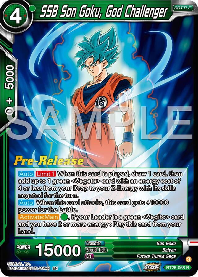 SSB Son Goku, God Challenger (BT26-068) [Ultimate Advent Prerelease Promos] | Event Horizon Hobbies CA