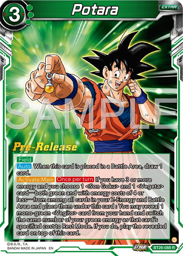 Potara (BT26-088) [Ultimate Advent Prerelease Promos] | Event Horizon Hobbies CA