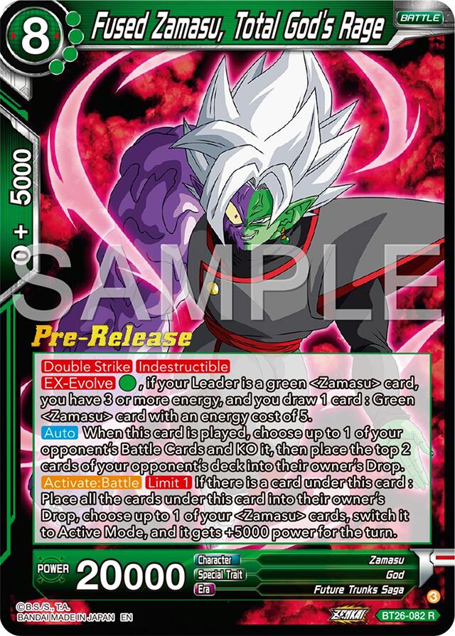 Fused Zamasu, Total God's Rage (BT26-082) [Ultimate Advent Prerelease Promos] | Event Horizon Hobbies CA