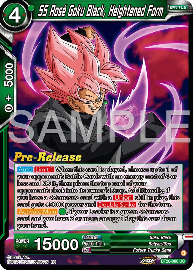 SS Rose Goku Black, Heightened Form (BT26-080) [Ultimate Advent Prerelease Promos] | Event Horizon Hobbies CA