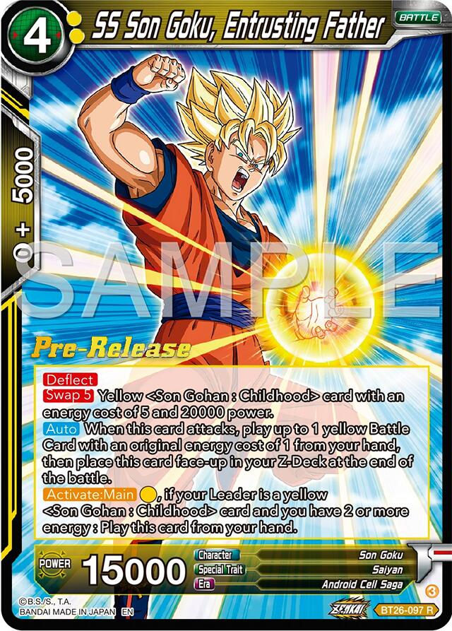 SS Son Goku, Entrusting Father (BT26-097) [Ultimate Advent Prerelease Promos] | Event Horizon Hobbies CA