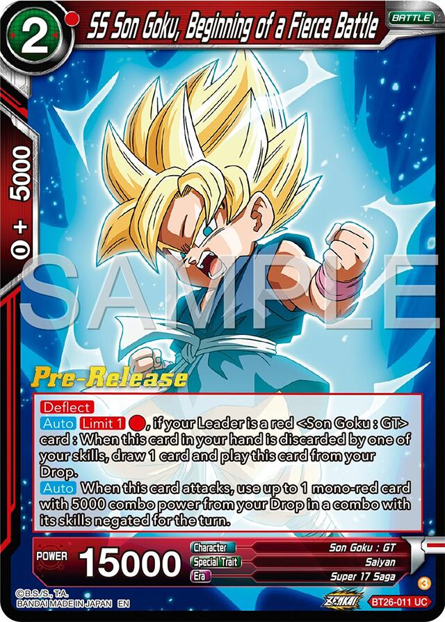 SS Son Goku, Beginning of a Fierce Battle (BT26-011) [Ultimate Advent Prerelease Promos] | Event Horizon Hobbies CA