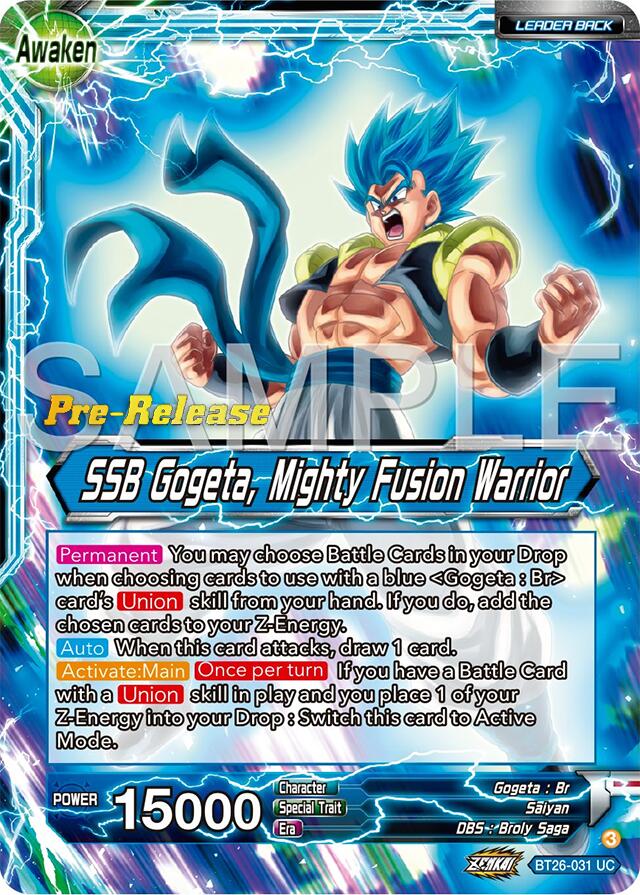 Gogeta // SSB Gogeta, Mighty Fusion Warrior (BT26-031) [Ultimate Advent Prerelease Promos] | Event Horizon Hobbies CA