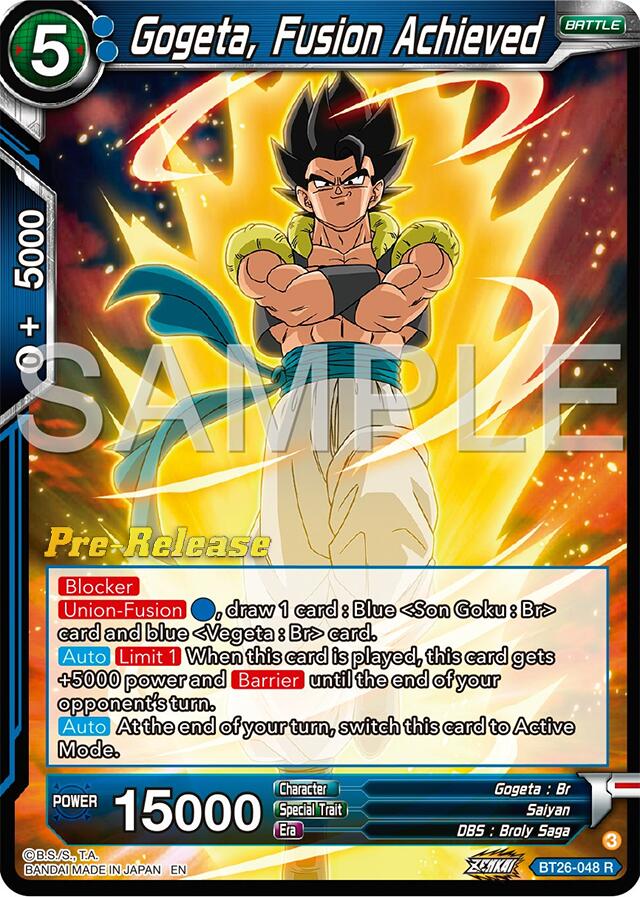 Gogeta, Fusion Achieved (BT26-048) [Ultimate Advent Prerelease Promos] | Event Horizon Hobbies CA