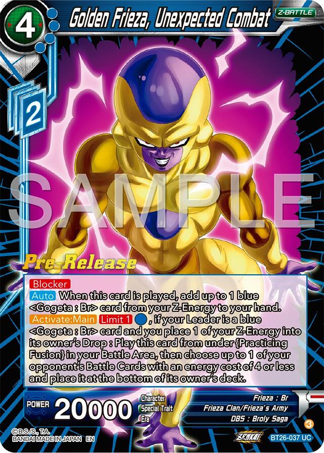 Golden Frieza, Unexpected Combat (BT26-037) [Ultimate Advent Prerelease Promos] | Event Horizon Hobbies CA