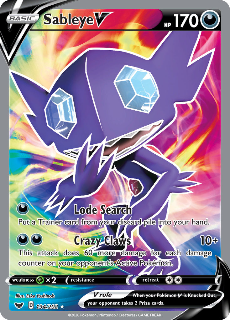 Sableye V (194/202) [Sword & Shield: Base Set] | Event Horizon Hobbies CA