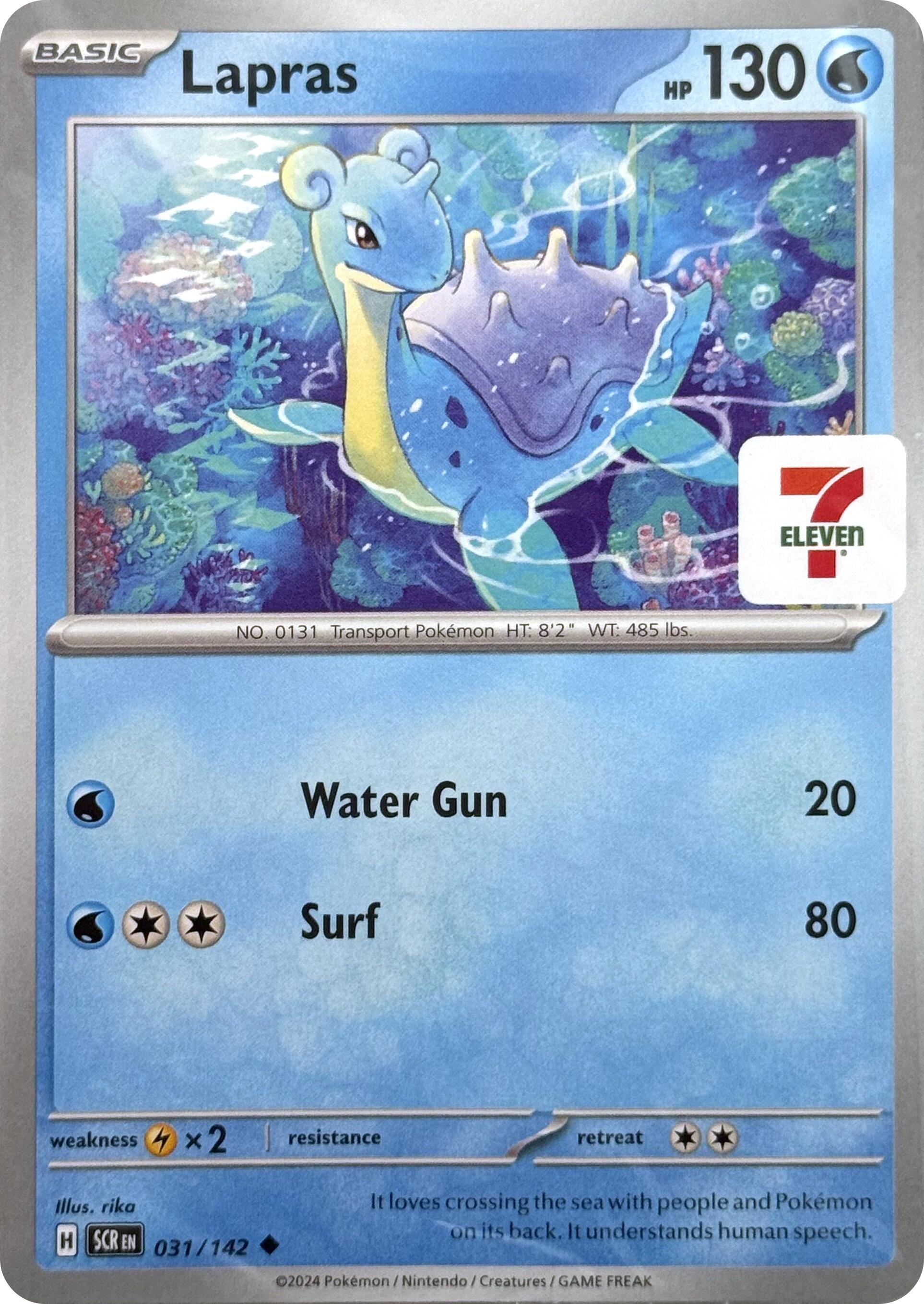 Lapras (031/142) (7-Eleven Promo) [Miscellaneous Cards] | Event Horizon Hobbies CA